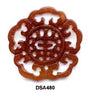 Brown Jade Yu-Yi Longevity Round Pendant Bead DSA480