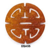 Brown Jade Round Longevity Pendant Bead DSA55