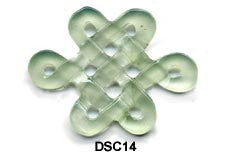 Green Soo Chow Jade Eternal Knot Pendant Bead DSC14