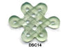 Green Soo Chow Jade Eternal Knot Pendant Bead DSC14