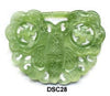 Green Soo Chow Jade Butterfly Lock Pendant Bead DSC28