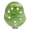Green Soo Chow Jade Lotus Root Pendant Bead DSC44