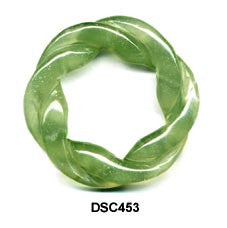 Large Round Rope Soo Chow Jade Pendant Bead - 3 Colors