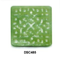 Square Lattice Knot Soo Chow Jade Pendant Bead - 3 Colors
