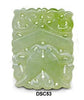 Green Soo Chow Jade Double Fish Pendant Bead DSC53