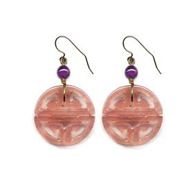 Longevity Rose Quartz Coin Earrings