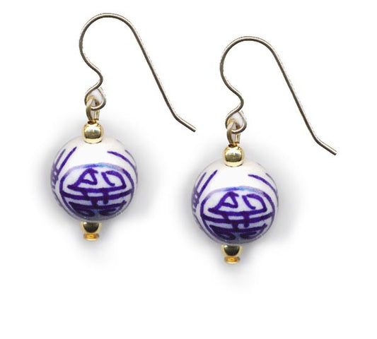 Porcelain Longevity Earrings