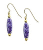 Porcelain Thin Oval Tube Earrings