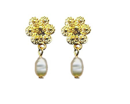 Vermeil Filigree Flower Earring