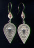 Afghan Silver Leaf Earrings with Carnelian ESA16CN