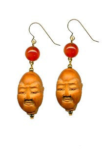 Buddha Head Bead Earrings