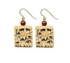 Flower Bone Carnelian Earrings