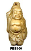 Carved HoTai Buddha Bone Bead FBB106