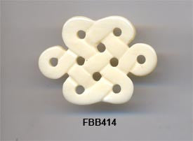 Eternal Knot Bone Pendant Bead