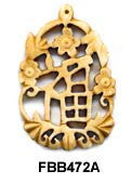 Fu Prosperity Bone Pendant Bead