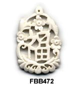 Fu Prosperity Bone Pendant Bead
