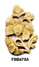 Peony Bone Pendant Bead
