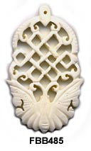Butterfly and Knot Bone Pendant Bead FBB485