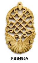 Butterfly and Knot Bone Pendant Bead FBB485