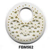 Moghal Disc Floral Holed Bone Pendant Bead FBM562