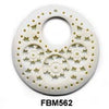 Moghal Disc Floral Holed Bone Pendant Bead FBM562