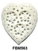 Moghal Heart Floral Bone Pendant Bead FBM563