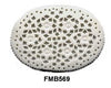 Moghal Oval Floral Bone Pendant Bead FBM569