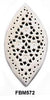 Moghal Almond Floral Bone Pendant Bead FBM572