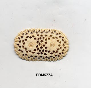 Moghal Style Floral Bone Pendant Bead FBM577