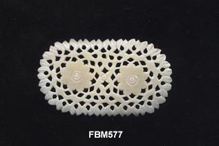 Moghal Style Floral Bone Pendant Bead FBM577