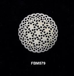Moghal Sun Floral Bone Pendant Bead FBM579