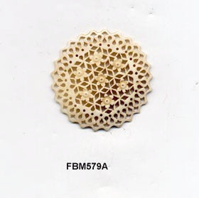 Moghal Sun Floral Bone Pendant Bead FBM579