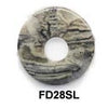 Pi Disc 28mm Silver Leaf Jasper