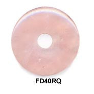 Pi Disc 40mm Rose Quartz