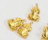 Gold Plated Metal Frog Charm FM186G - 3 Sizes