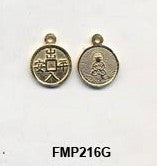 Gold Plated Pewter Coin Buddha Pendant (10 Pack)