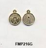 Gold Plated Pewter Coin Buddha Pendant (10 Pack)
