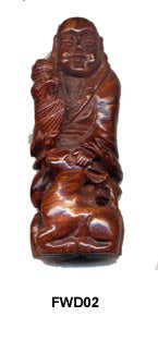 Ma-Li Wood Monk with Deer Bead FWD02