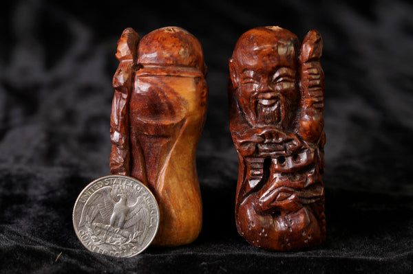 Ma-Li Wood God of Longevity with Deer Bead FWD13