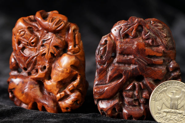 Ma-Li Wood 3 Goats "Tai" Peace Pendant FWD14