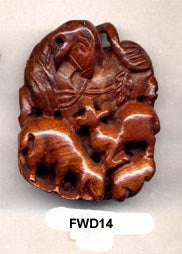 Ma-Li Wood 3 Goats "Tai" Peace Pendant FWD14