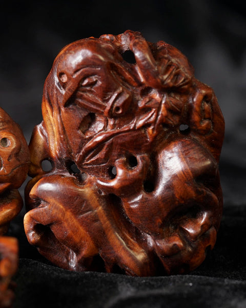 Ma-Li Wood 3 Goats "Tai" Peace Pendant FWD14