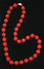 Red Cinnabar Round Floral Necklace