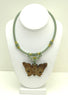 Dark Soo Chow Jade Butterfly Silk Macrame Choker