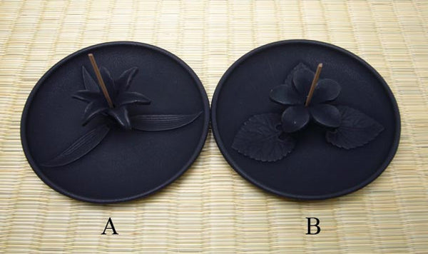 Black Flower Incense Holders