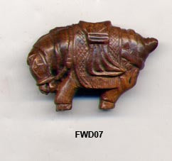 Ma-Li Wood Horse with Saddle Bead FWD07
