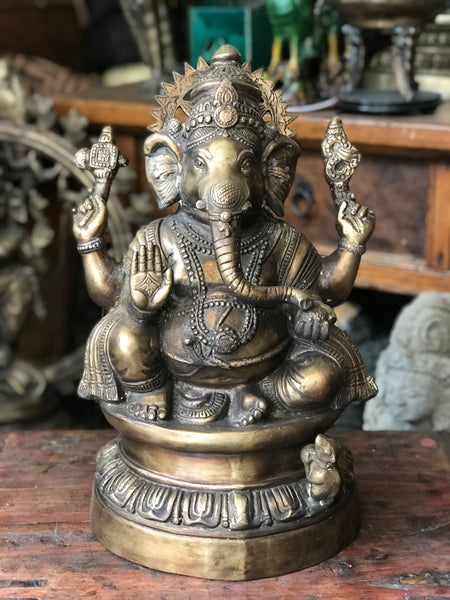 Bronze Ganesha 18" tall