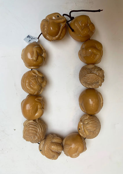 Zodiac Tagua Nut Beads