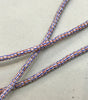 Vintage White with Red and Blue Striped Small Ghana Glass Beads BA-A53