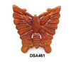Brown Jade Small Butterfly Pendant Bead DSA461